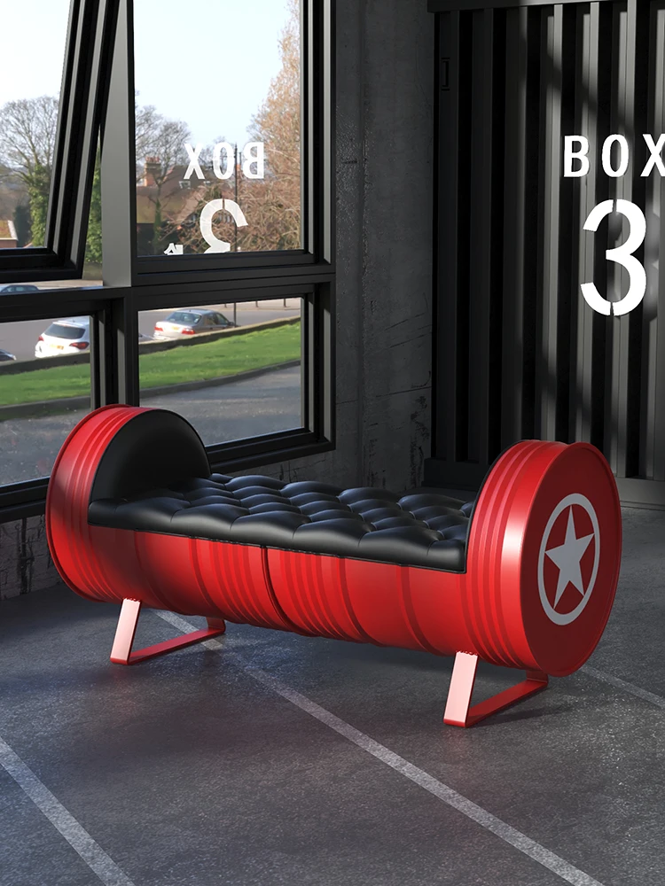 

Custom Industrial Style Bench Card Seat Retro American Bar KTV Sofa Oil Bucket Clothing Store Shoe Stool Creative Bench