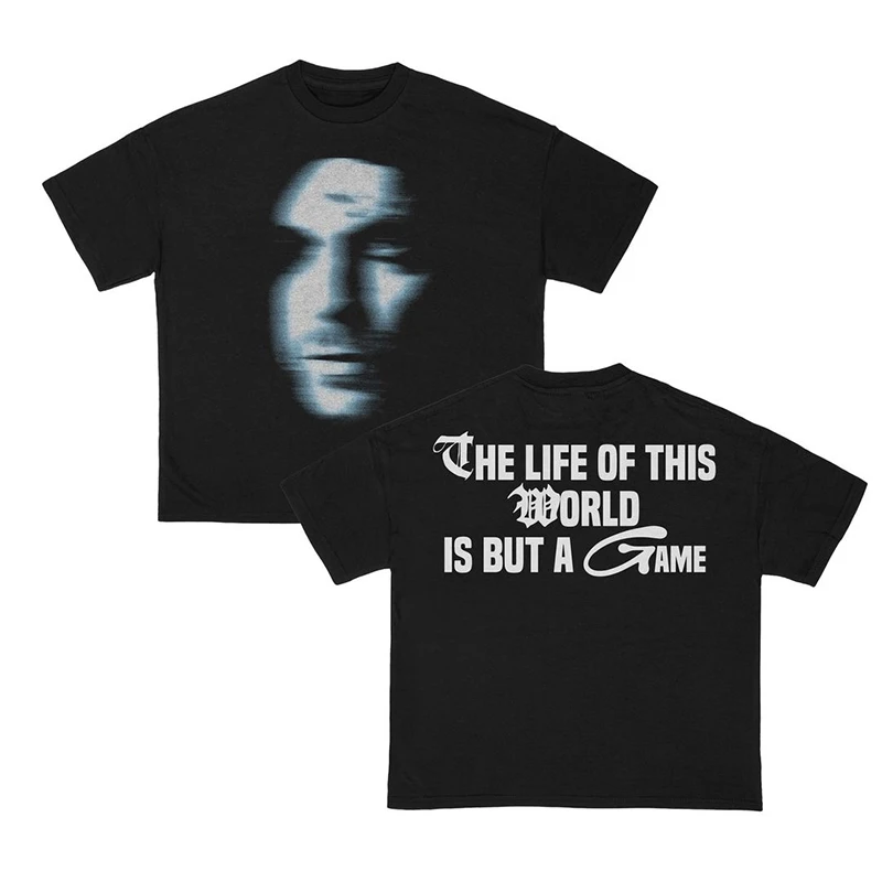 

Men T Shirt Hip Hop 2023 Dark Streetwear Tshirt Human face Print Harajuku Summer Short Sleeve T-Shirt Cotton Tops Tees Oversize