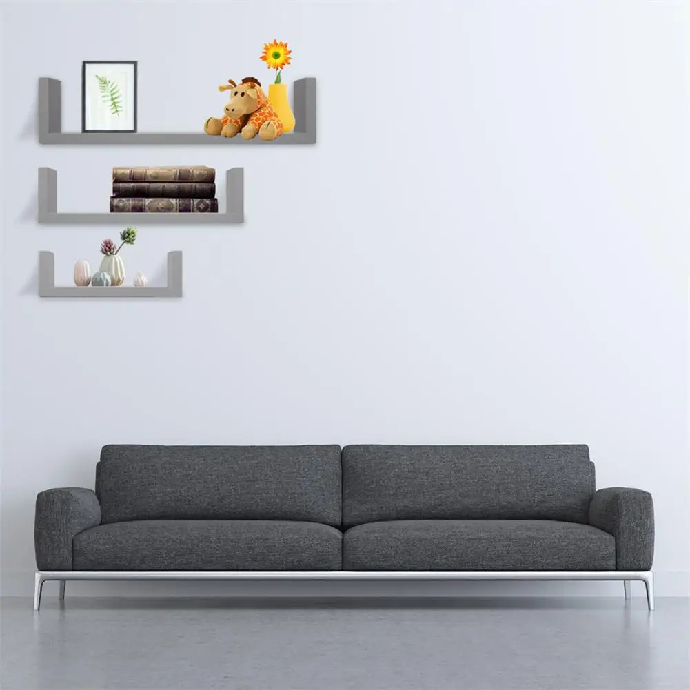 

3pcs Floating Display Shelves Waterproof Wall Mounted Storage Rack Bookshelf Organizer For Home Decor