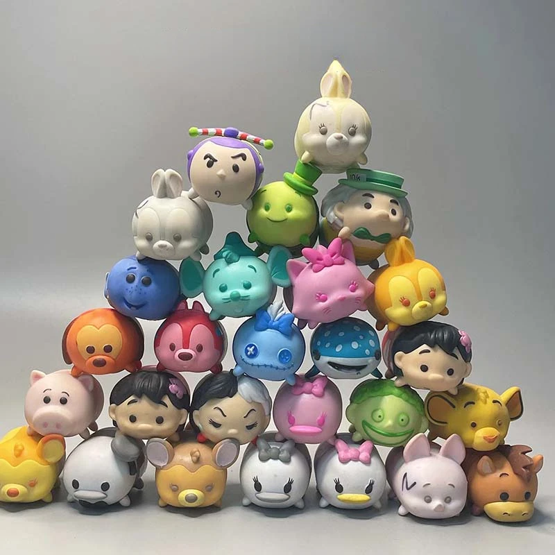 

Genuine Bulk Disney Minnie and Mickey Small Animal Doll Medium Stacking Music Animation Ornaments Toy Anime Figurine Kids Gift