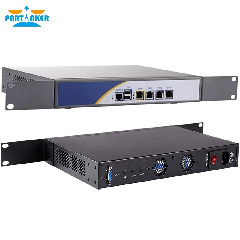 Partaker Firewall Network Security Appliance Router PC Intel Atom N2600 4xIntel Gigabit LAN OPNsense VPN COM VGA images - 6