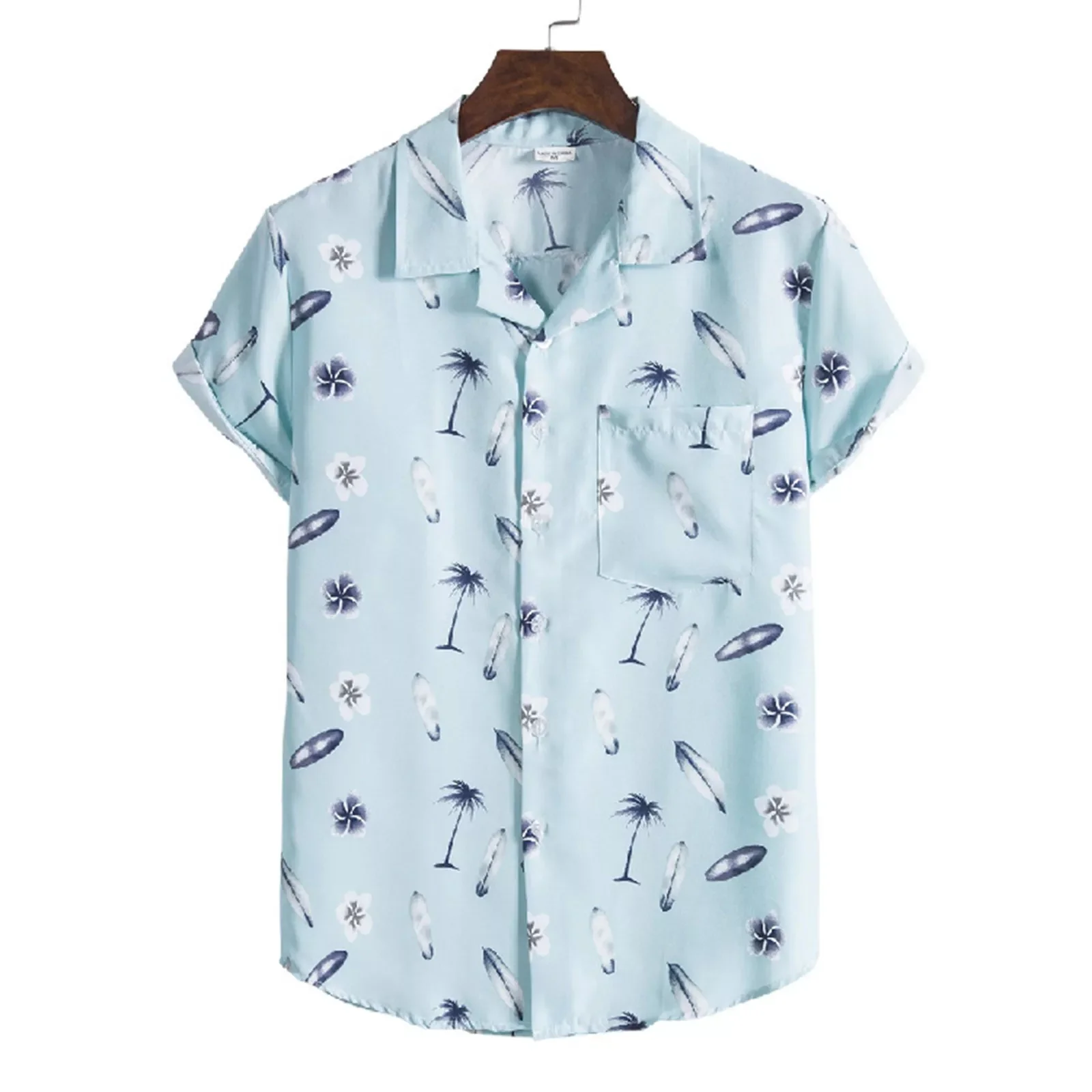 

Shirt T-shirt For Man Cotton Short Sleeve Outdoor Loose Hawaiian T-shirt 3D Print Camisa Cardigan Blouses Streetwear Beach