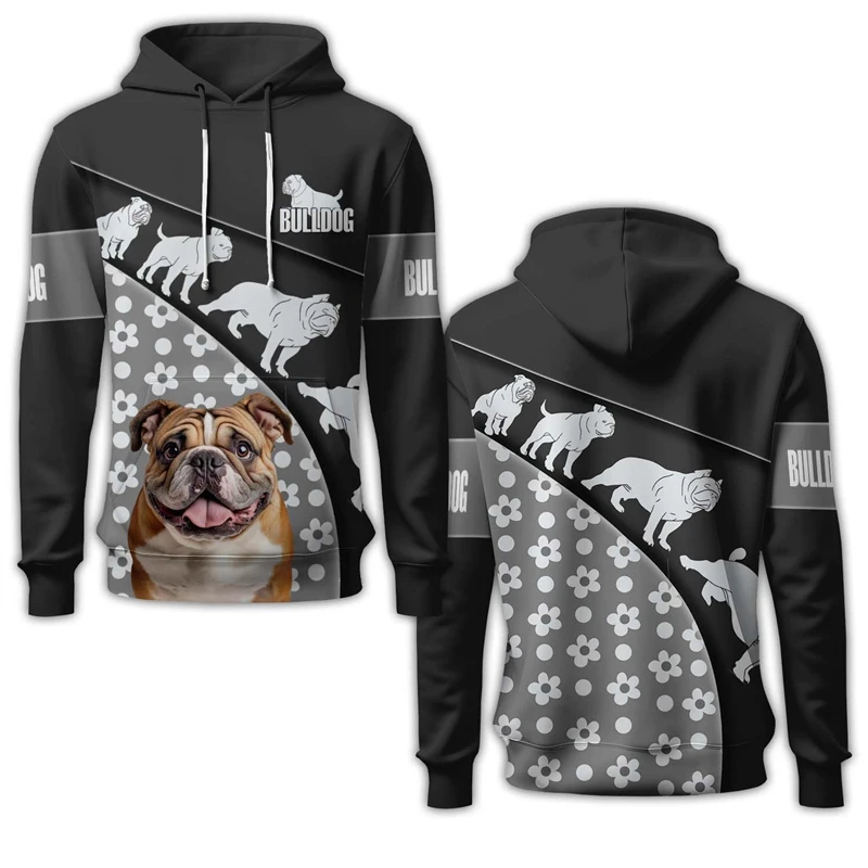 Свитшоты с рисунком бульдога ротвейлера толстовки изображением лица для