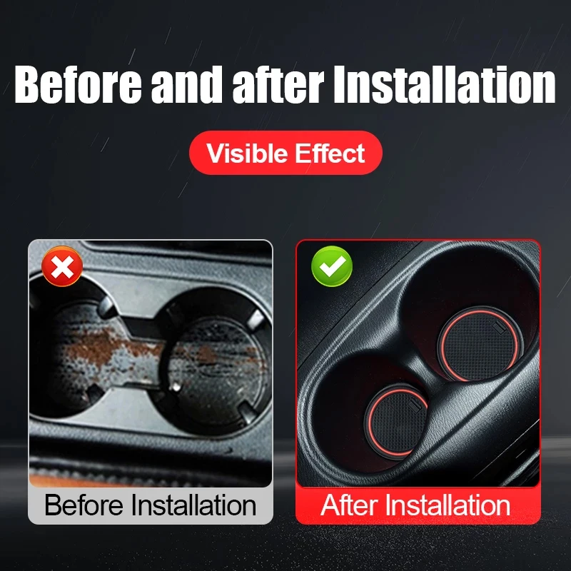 Кожаная подставка для чашки предотвращения трения звука Nissan патруль Y62 2010-2021