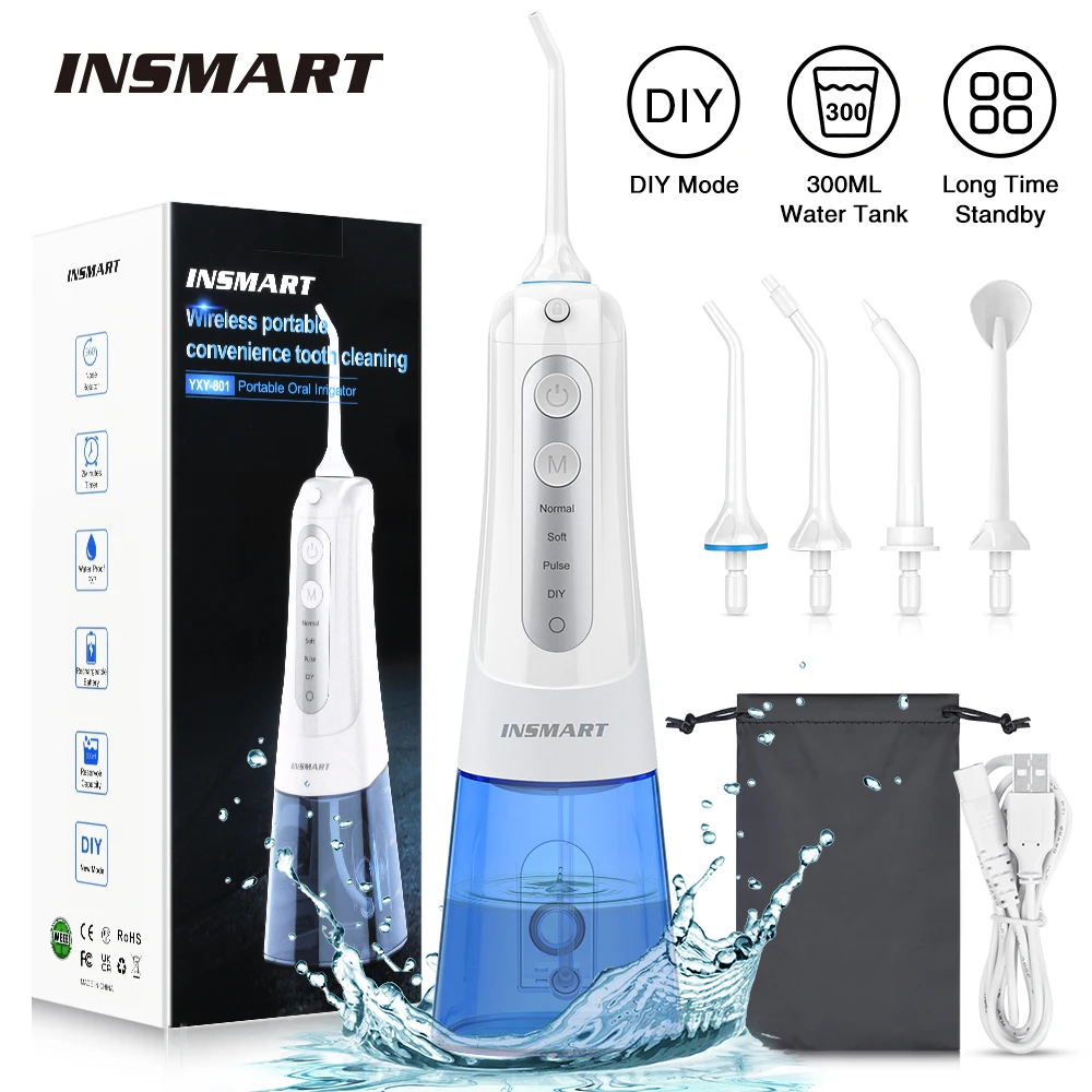 Ирригатор полости рта INSMART портативный 4 режима IPX7