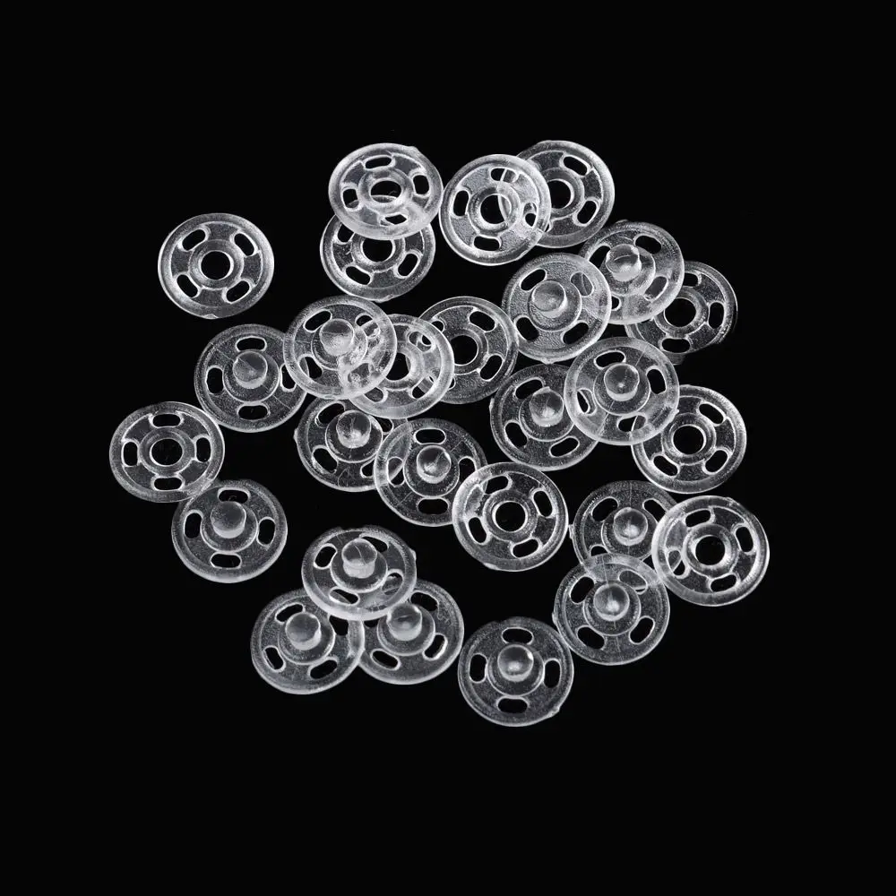 

15 Pcs Mini Transparent Concealed Buckle for Doll DIY Doll Clothes Metal Buckle Invisible Snap Doll Clothing Sewing Button 7mm
