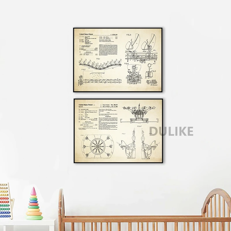 Постер-патент на холсте Disney художественный постер с изображением летающего