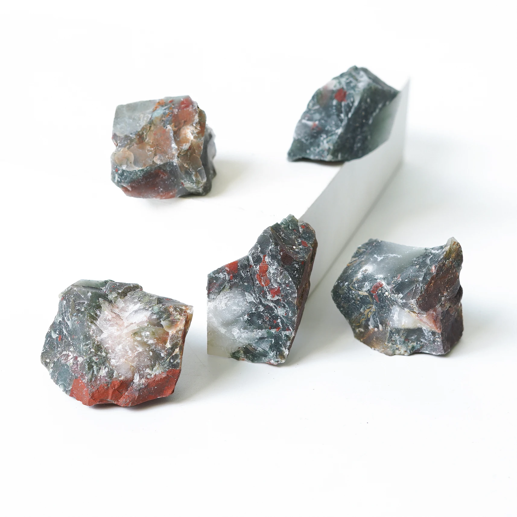 

Natural Irregular Blood Stone Energy Healing Mineral Raw Aquarium Garden Ornament Decoration Crystal Quartz Specimen