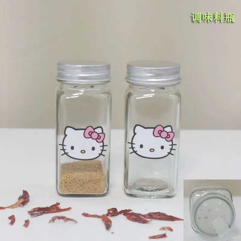Бутылка для приправ с героями мультфильмов Hello Kitty стеклянная банка бутылка