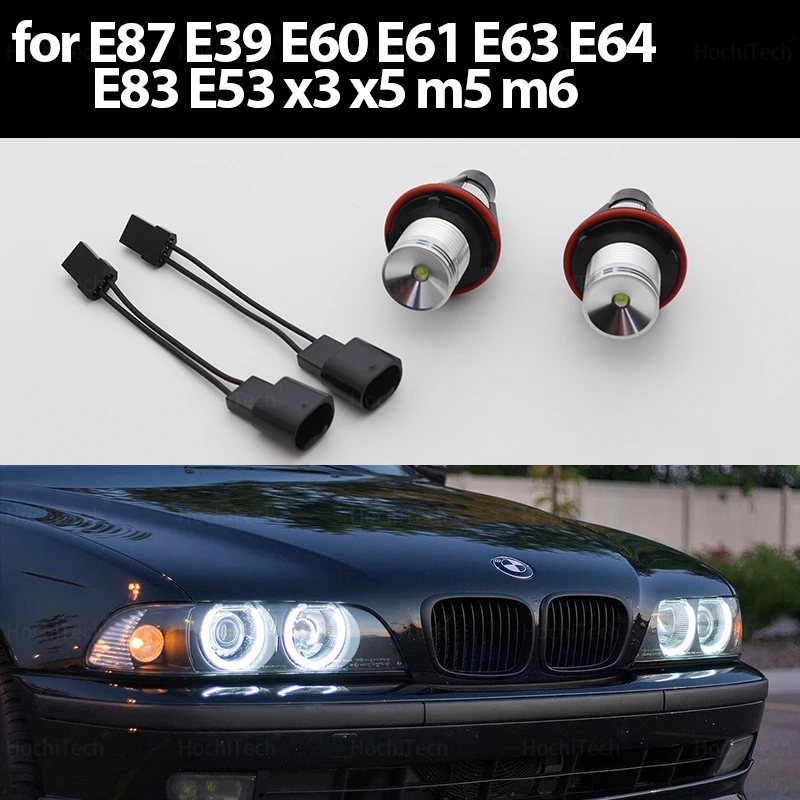 

Суперъяркие белые габаритные огни Angel Eyes для BMW 1, 5, 6, 7 серии, E87, E39, M5, E60, E61, E63, E64, x3, E83, X5, E53, 20 Вт