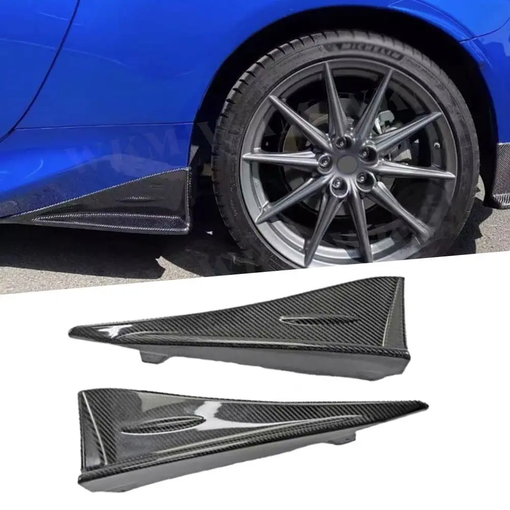 

2pcs/set Carbon Fiber Rear Side Skirts Splitters Cup wings Winglets for Toyota GR86 Subaru BRZ 2021+ Apron FRP Black BodyKit