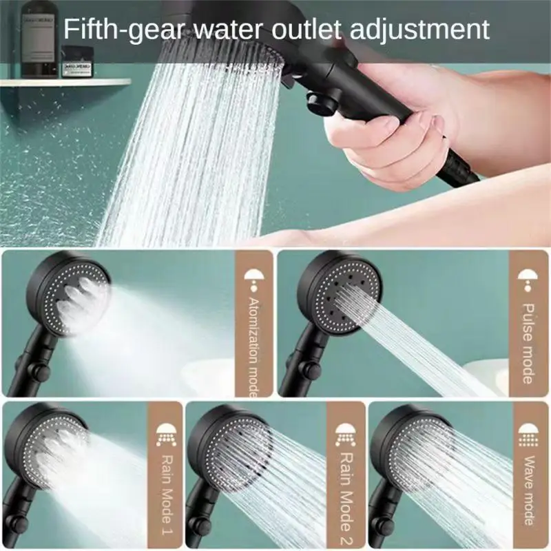 

Насадка для душа ручная пятискоростная Регулируемая насадка для душа большая многофункциональная насадка для душа для ванны инструмент дл...