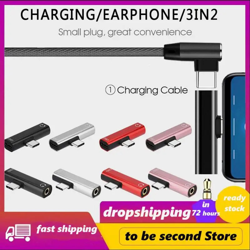 

Type-c To 3.5mm Jack Converter Type C Audio Adapter Plug 2 In 1 3.5mm Socket Jack Earphone Charging Cable Adapter Socket