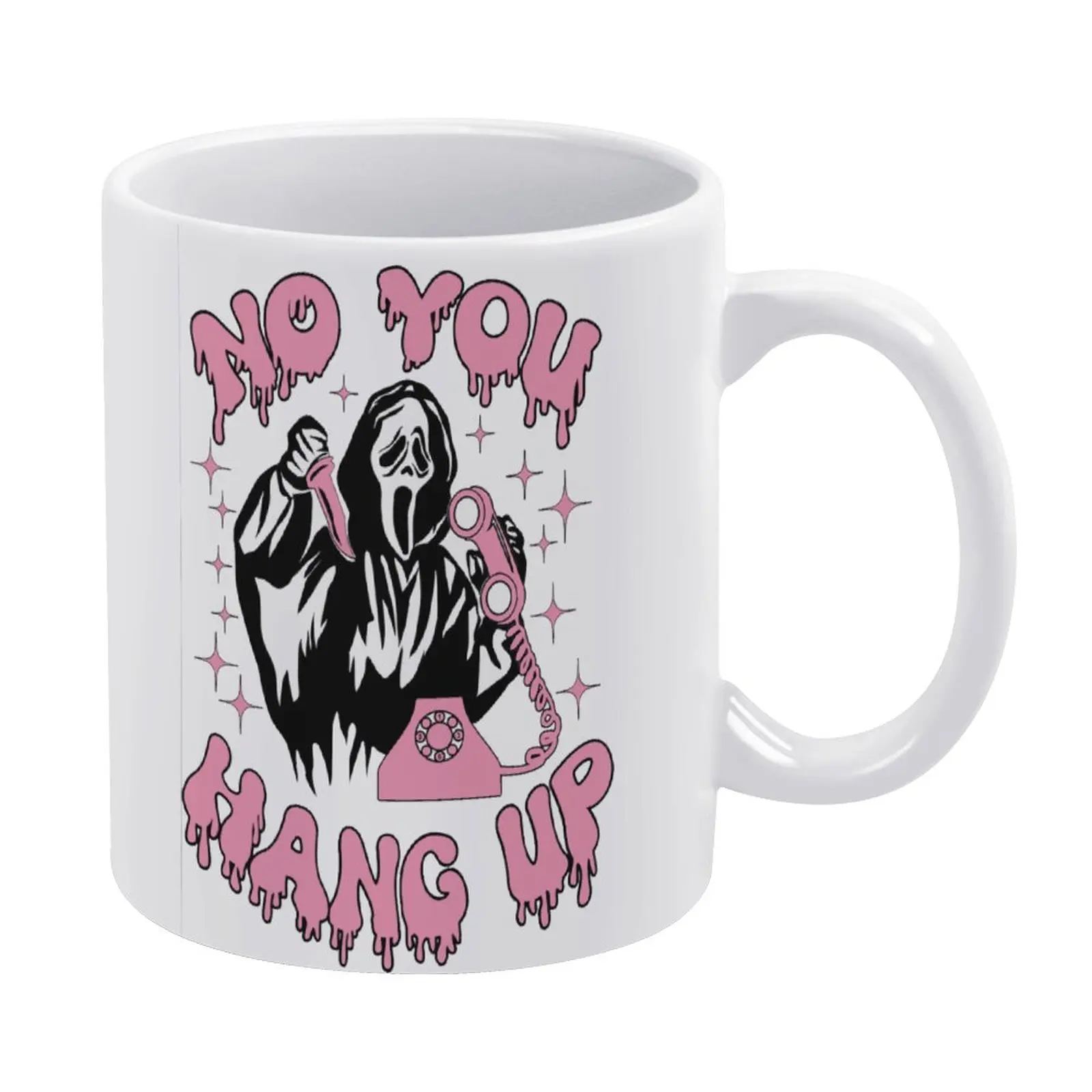 

White Mug Gradient Effect Calix Wazzup No You Hang Up Novelty Humor Graphic Promo Canteen Coffee Cups Pottery and Porcelain