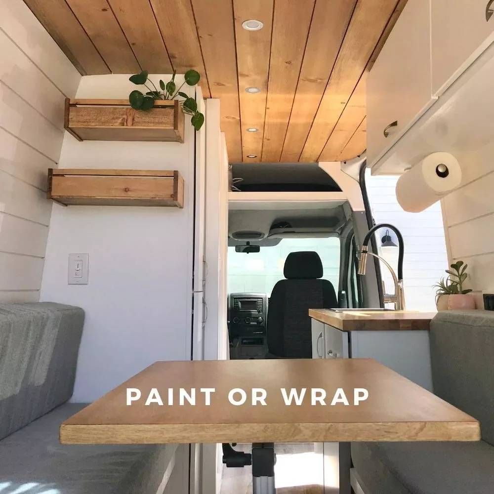 DIY для Sprinter Van комплект полки подголовника черный Mercedes с высокой крышей 2019+