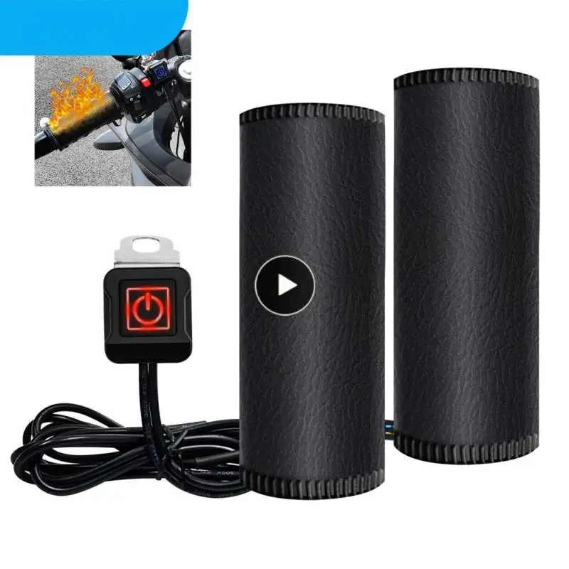 

12v Heated Motorcycle Handlebar Grips Anti Slip Electric Heating Handlebar Cover Waterproof Heating Handlebar Cover