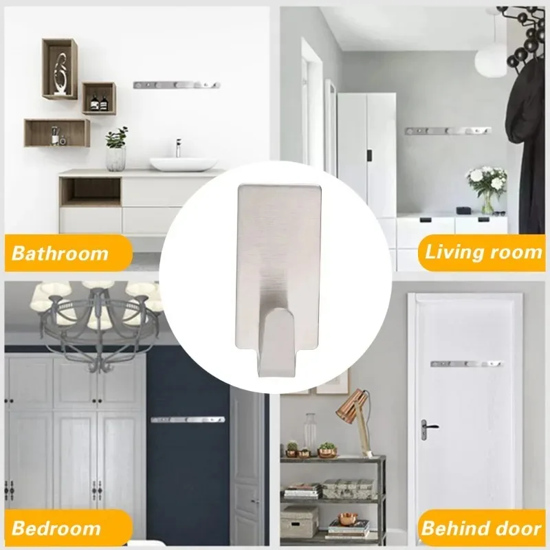 60/1 шт. мини самоклеящийся крючок из нержавеющей стали маленькая настенная