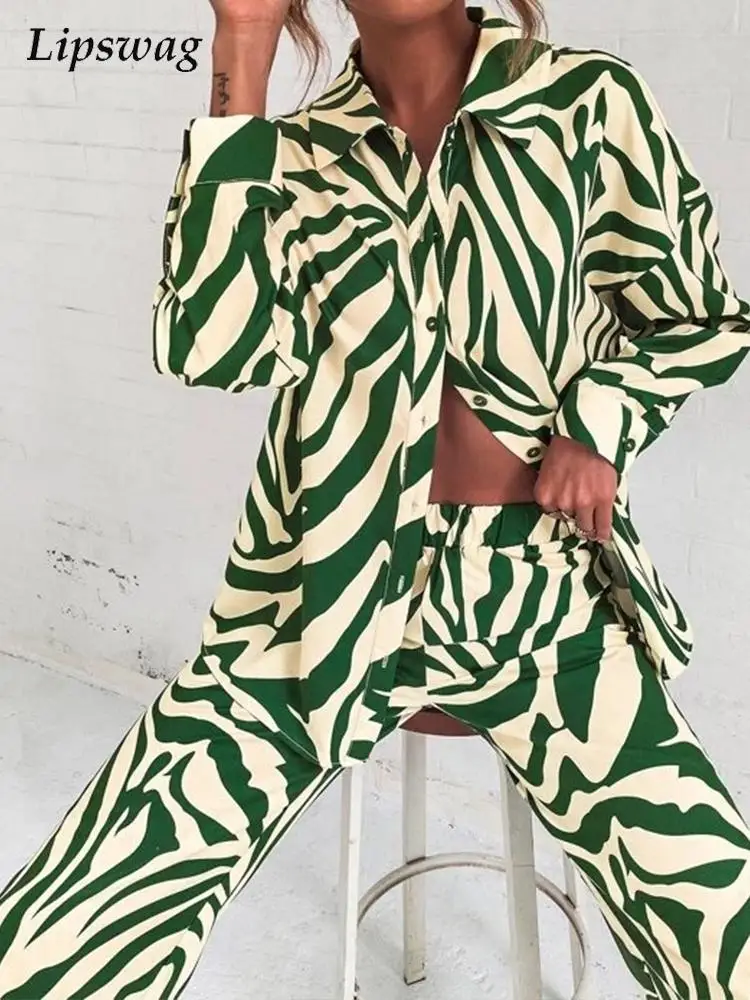 

Женский Повседневный костюм-двойка, блузка с длинным рукавом и брюки с высокой талией