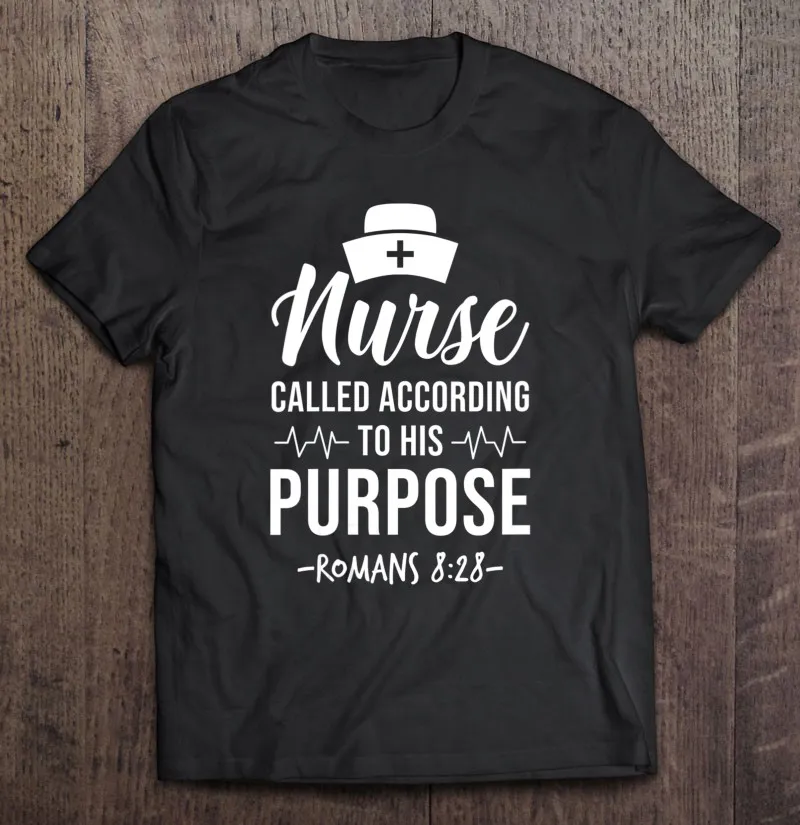 

Футболка вызванная медсестрой по своему назначению Мужская одежда для христианской медсестры Мужская рубашка одежда рубашка для спортзал...