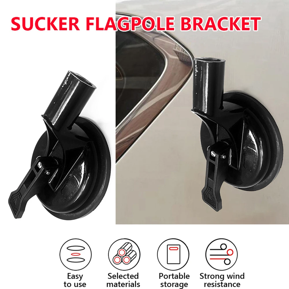 

Flagpole Pole Holder Mount Brackets with Rubber Suction Cup Flagpole Bracket Multipurpose Easy Install for ATV UTV Jeep Wrangler