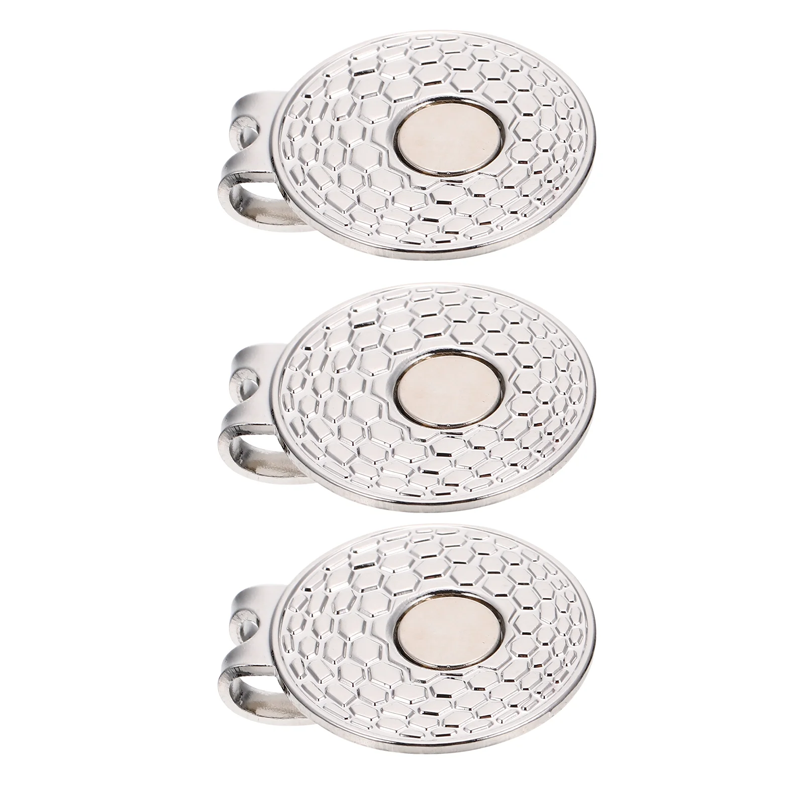 

3pcs Zinc Alloy Golfing Hat Clips Golfs Ball Aiming Markers Golfs Supplies