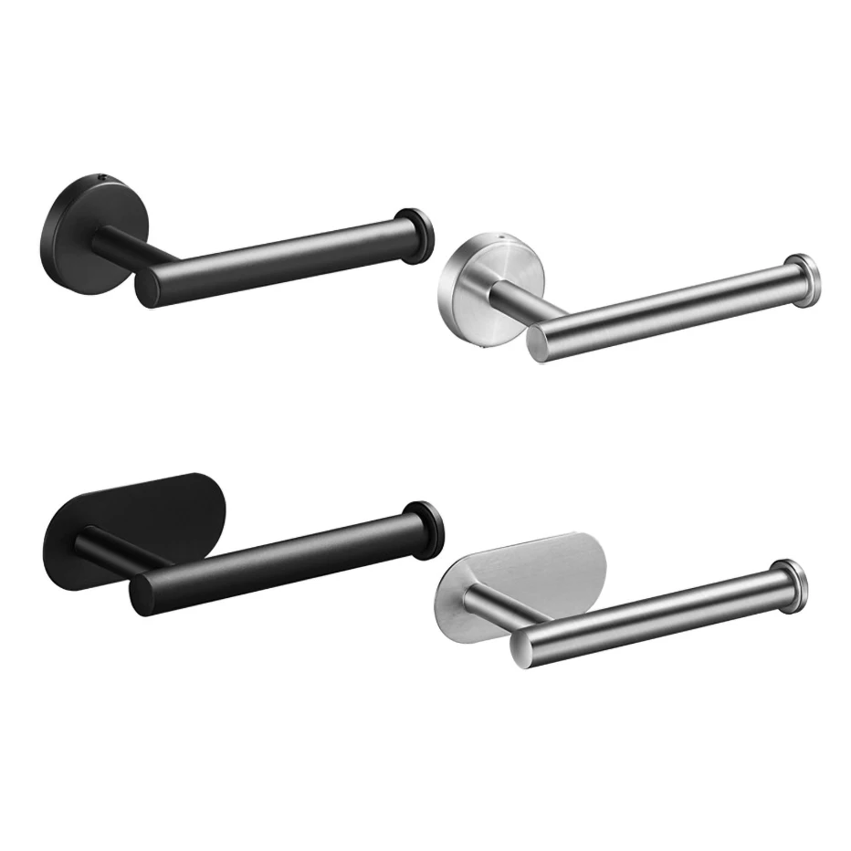 

Wall-Mounted Stainless Steel Paper Holder for Bathroom Kitchen Towel Holder Paper Roll Rack Tissue Stand Organizer Hanger Hook