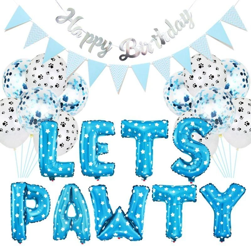 Фото LETS PAWTY Воздушные шары для детей, набор украшений для дня рождения, принадлежности для дня рождения №1