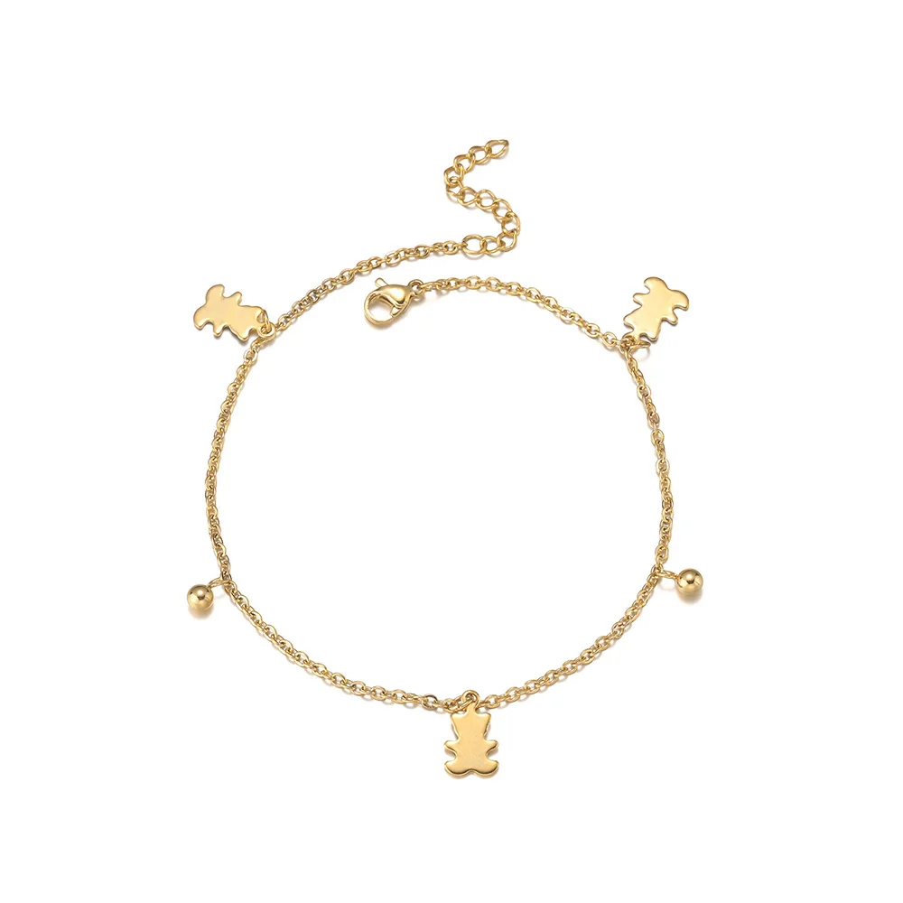 

Gold Color Stainless Steel Anklets for Women Free Shipping Charm Bracelet on the Leg Boho Fashion Jewelry Gifts Wholesale