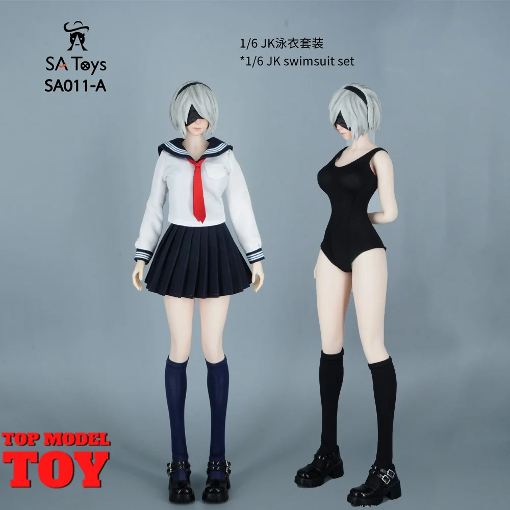 SA Toys SA011 масштаб 1/6, женский купальник JK, комплект униформы, одежда, костюм, модель для 12 дюймов TBLeague/PH, экшн-фигурка, белое тело