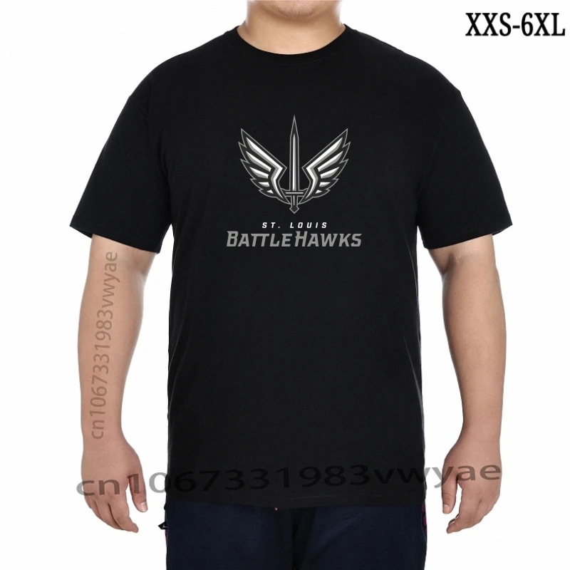 

St Louis Battlehawks Xfl Black TShirt For Men Men Harajuku Tee Shirt XXS-6XL