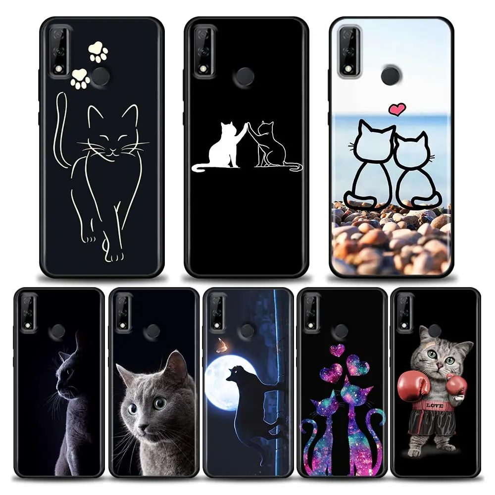 

Cute Funny Cat Line Art Funda Coque Case for HUAWEI Mate 10 20 40 RS Nova 8i SE Y60 Y6 Y7 Y9 Y6p Y8p Y9a Y7a Pro Plus Lite Case