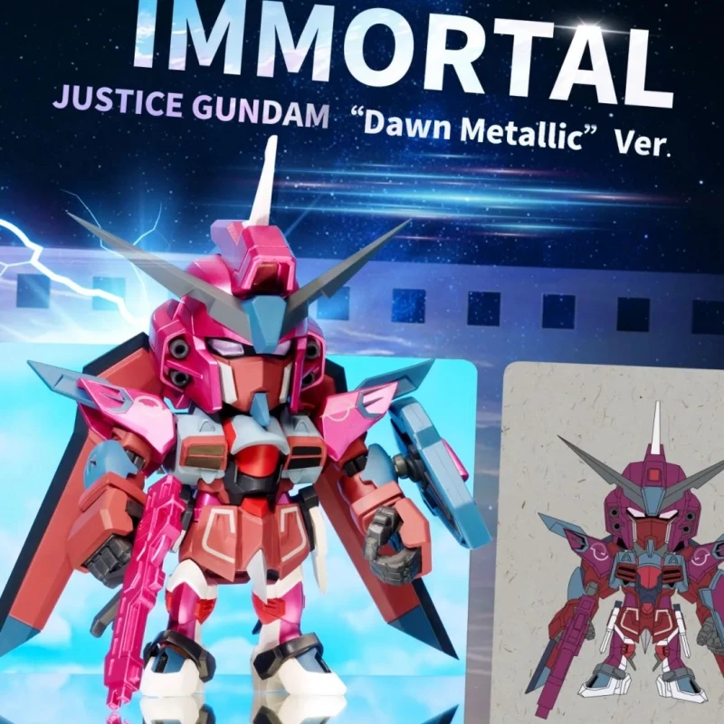 Фото Новинка в наличии Bandai Qmsvmini Gundam Seed Freedom And Justice Series слепая коробка модель орнамент подарок №3