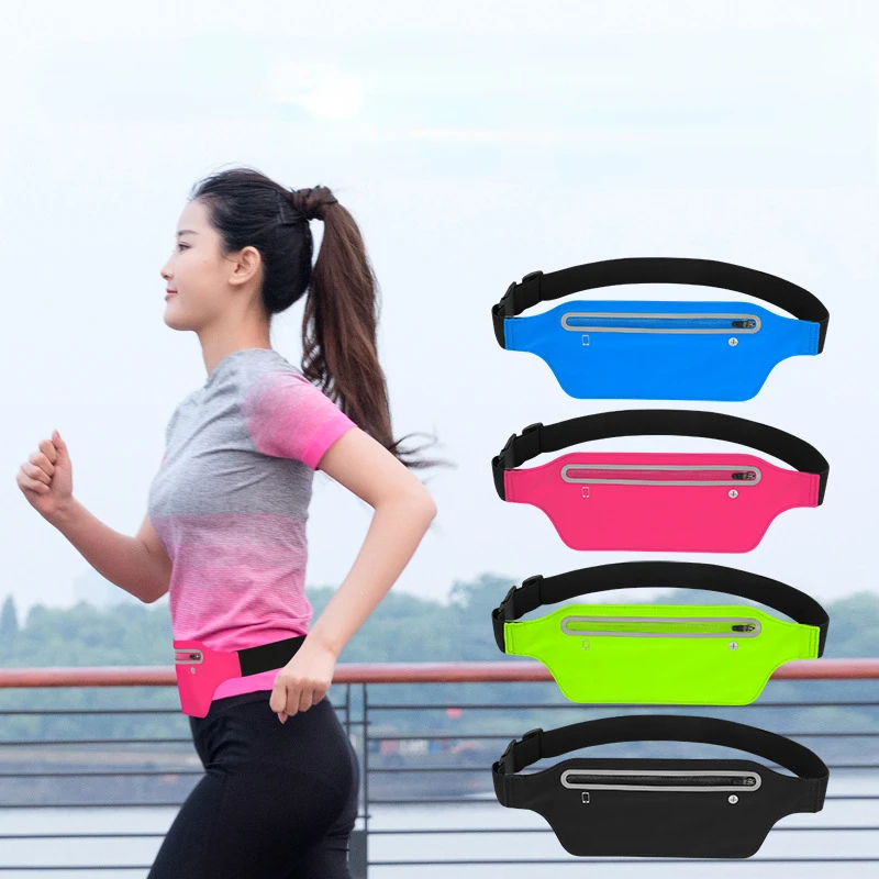 

Sports Running Men and Women Leica Close-fitting Anti-theft Wear-resisting Fanny Pack Fitness Marathon Breathable Portable Belt