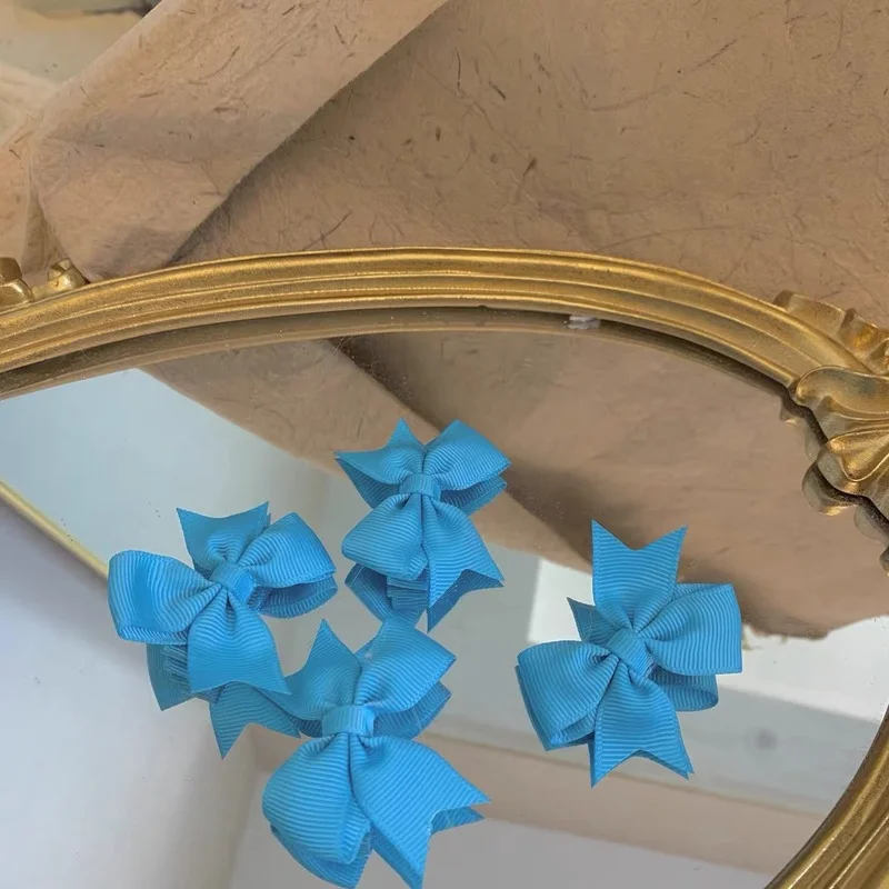 

2pc Wholesale Cute Colorful Bow Korean Hair Side Clips for Women Girls Child Hairpin Headband Hair Accessories Headwear Ornament