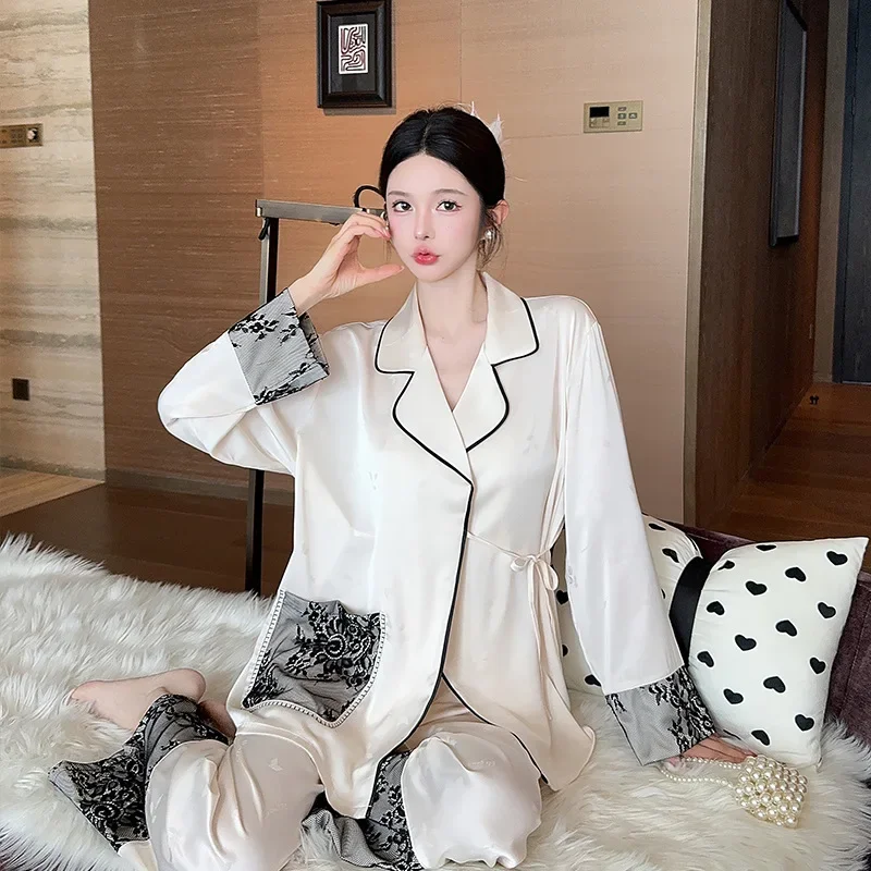 Новинка весенне-осенняя Женская Высококачественная Домашняя одежда из вискозы с