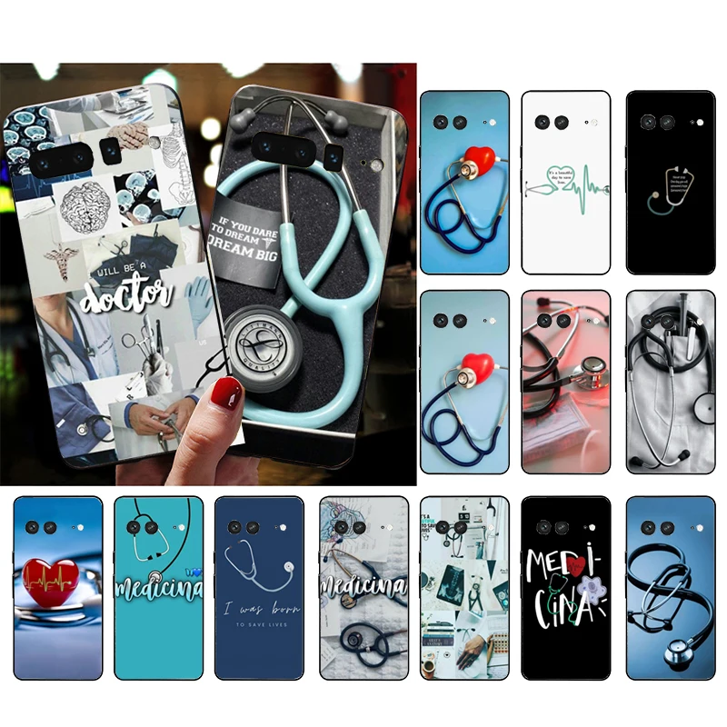 

Phone Case for Google Pixel 7 Pro 7a 6A 6 Pro 5A 4A 3A Pixel 4 XL Pixel 5 6 4 3 XL 3A XL 2 XL Doctor Stethoscope Case