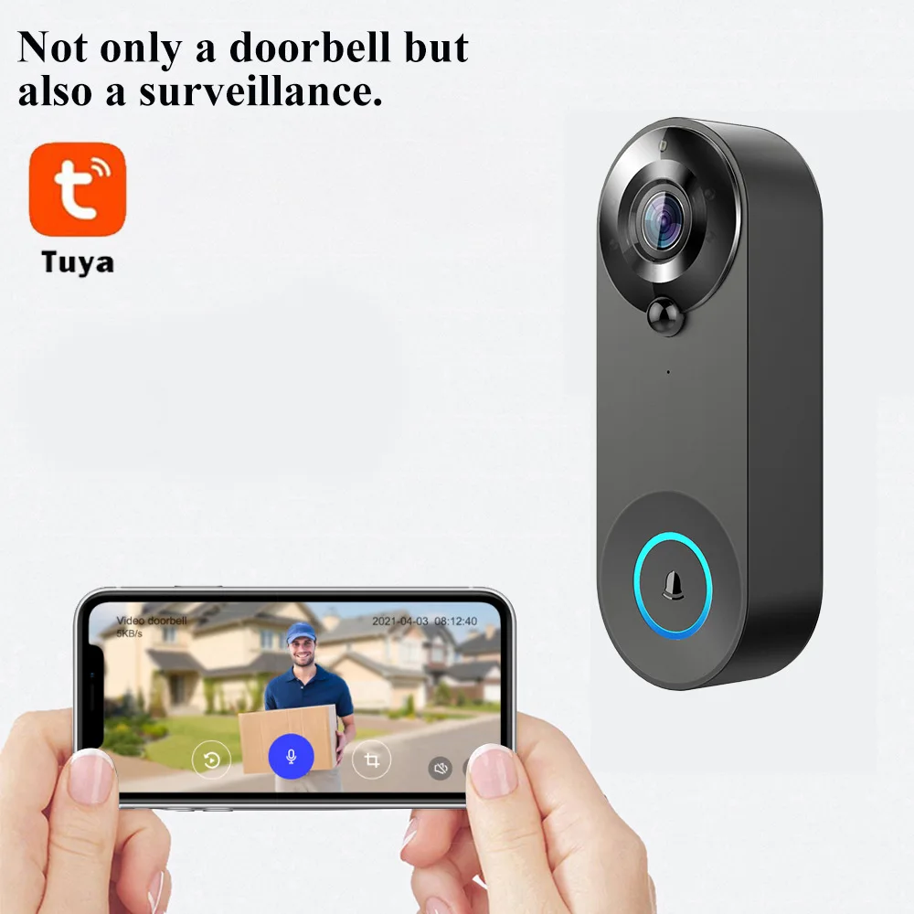Tuya Video Doorbell Camera WiFi Wireless Outdoor Full HD Voice Wireless Door Bell for House Security Waterproof for Smart Home enlarge
