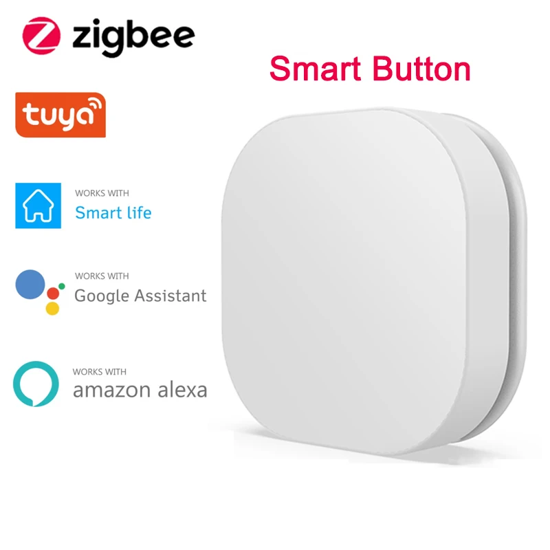

Aubess Smart Wireless Mini Switch Key Tuya Zigbee Connection Remote One Key Control Button Home Multi-scene Security Protection