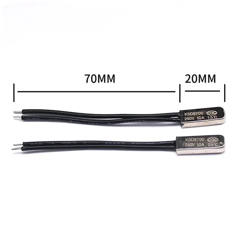 KSD9700 5A 250 В 75C 95C 45-145 градусов Цельсия нормально закрытый открытый биметаллический