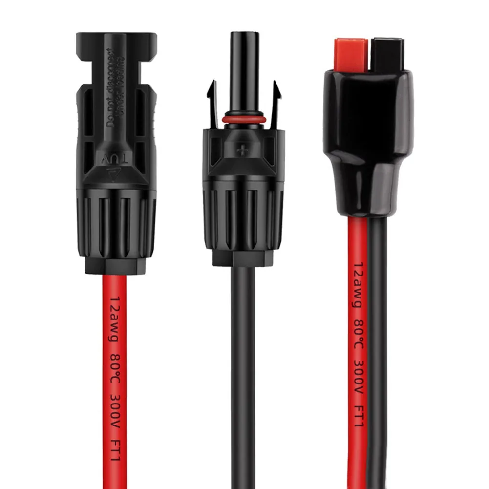

1pc 30A 10AWG For Anderson Plug To Photovoltaic Connector Power Cord Solar Panel Cable 1m/1.85m/3.65m Wire Cable Connectors