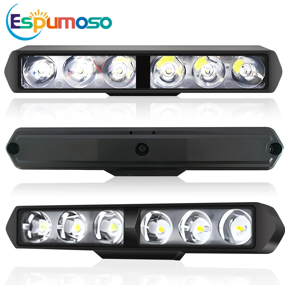 

Motorcycle spotlight LED long light 10W 6 beads 12V headlight spotlight spotlight headlight waterproof inspection light