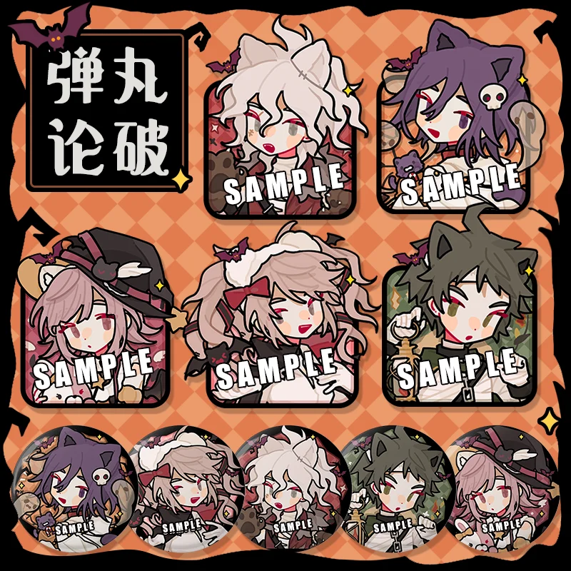 

Anime Danganronpa: Trigger Happy Havoc Kokichi Oma Nanami ChiaKi Cosplay Halloween Acrylic Keychain Badge Brooch Pins Pendant