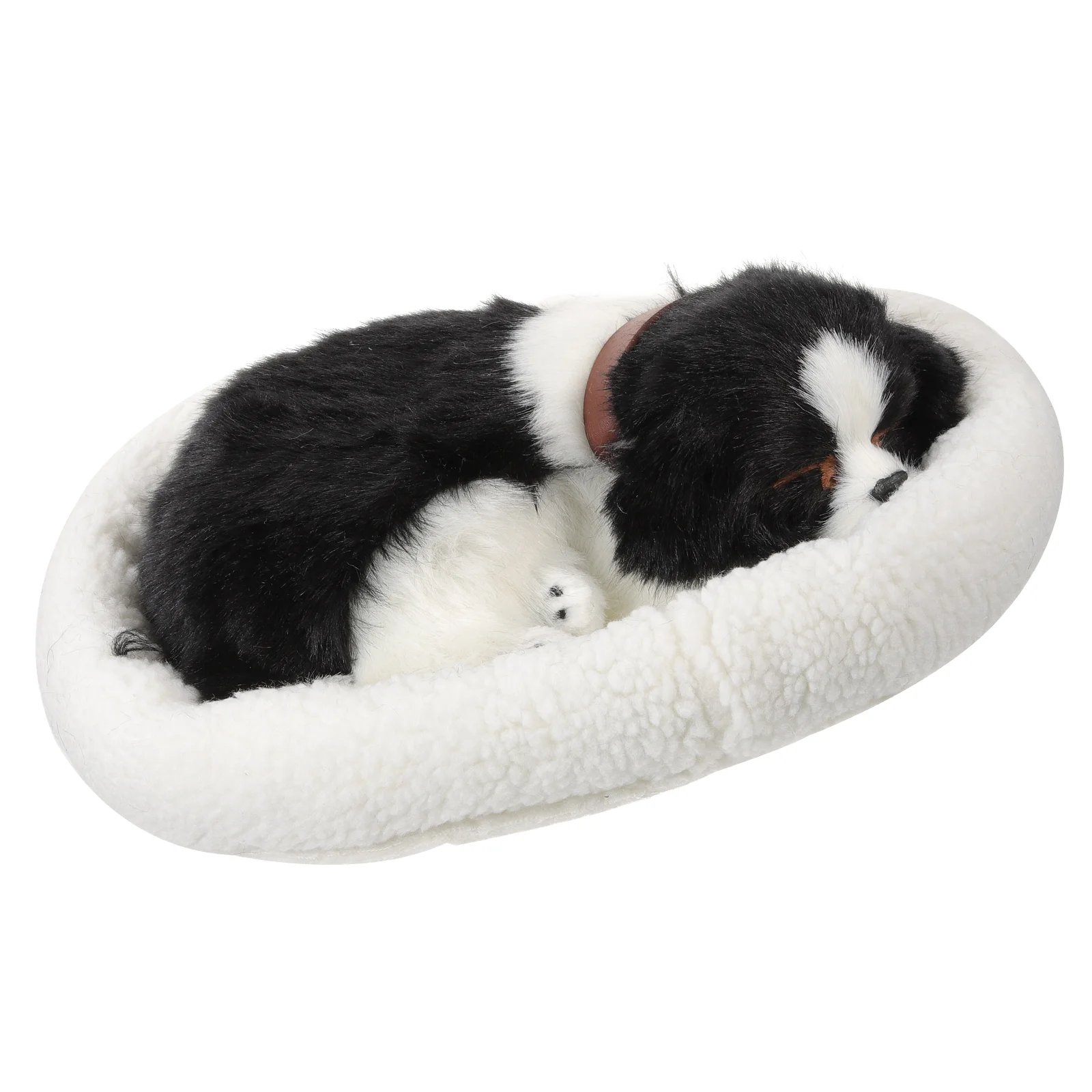 

Stuffed Toy Simulation Animal Model Breathing Dog The Plush Sleeping Animals Realistic Lifelike Dogs