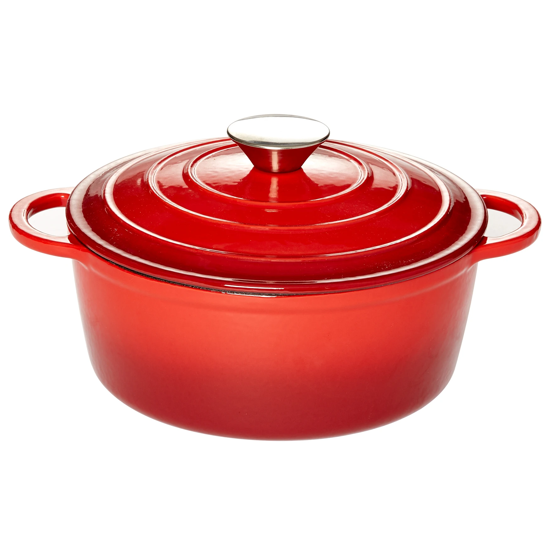 Free Shipping 2.8 Quart Cast Iron Casserole Dish Red