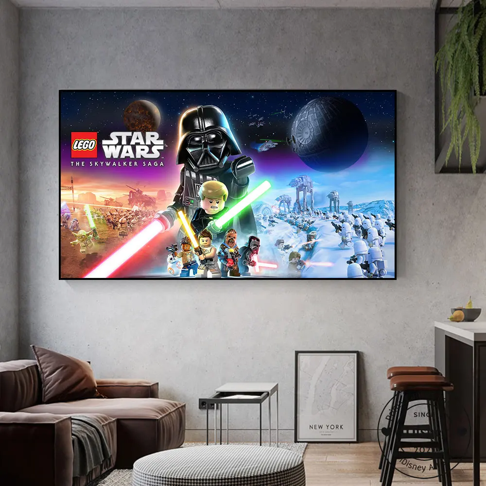 

Disney Star Wars Video Game Poster Prints The Skywalker Saga Game Wall Art Canvas Painting HD Picture Home Decoration Best Gift