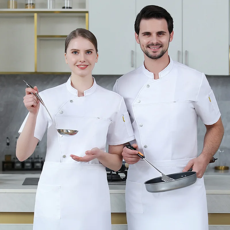 Комбинезон шеф-повара мужской летний белый комбинезон больших размеров тонкий