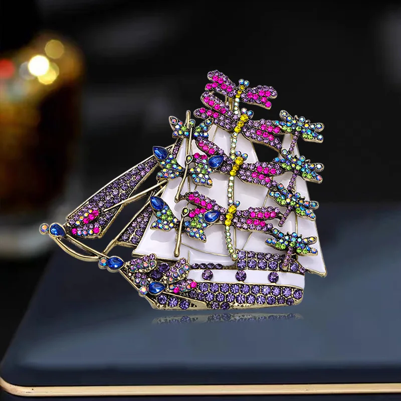 Набор брошей в форме стрекозы большой размер модные аксессуары ювелирные