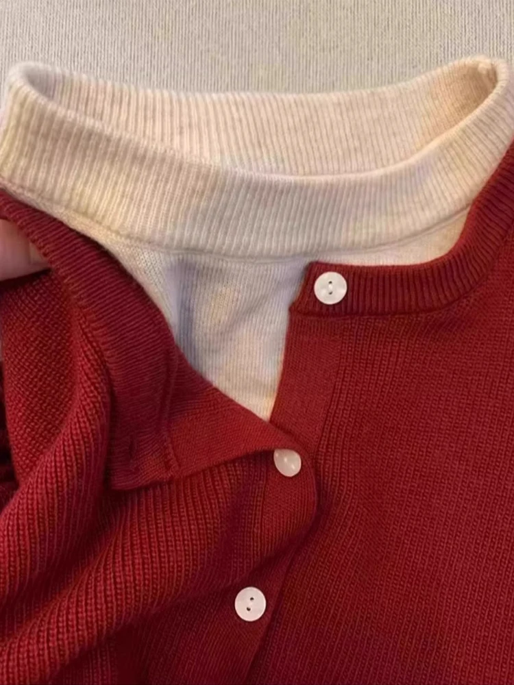 Женский свитер из двух предметов новинка 2024 осень и зима маленькая трикотажная