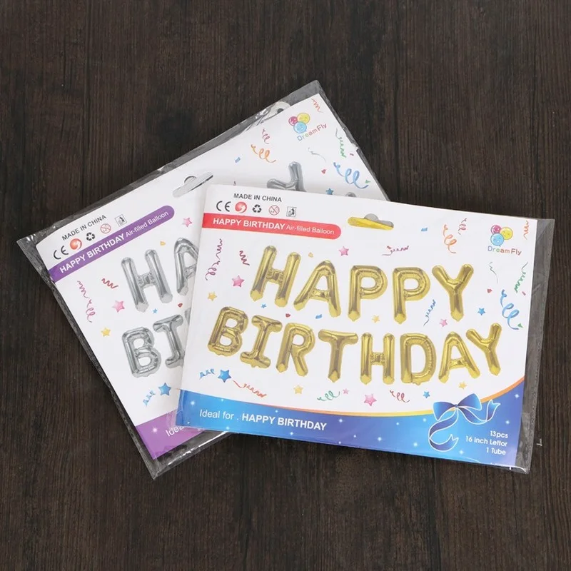 

Happy Birthday Decoration Letter Balloon Set Birthday Party Decoration Background Supplies Kids Party Banner