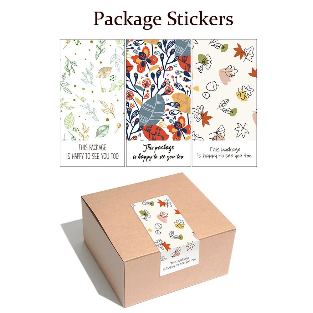 

50pcs This Package Nice To Meet You Too Sticker Seal Label Thank You Small Business Handmade Merchandise Decoration Stickers